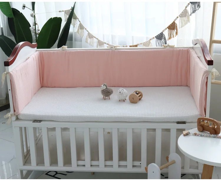 Tour de lit bébé en coton Protection respirante & lavable