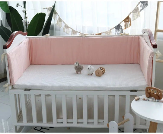 Tour de lit bébé en coton Protection respirante & lavable