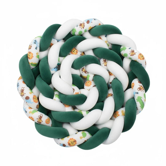 Tresse de lit bébé 1 à 4 mètres – Tresse imprimée en coton doux et respirant | Protection moelleuse pour berceau et lit bébé