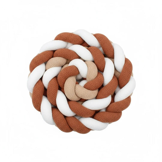 Tresse de lit bébé 2 mètres – Tresse de protection coton doux et respirant | Tour de lit tressé pour berceau et lit bébé