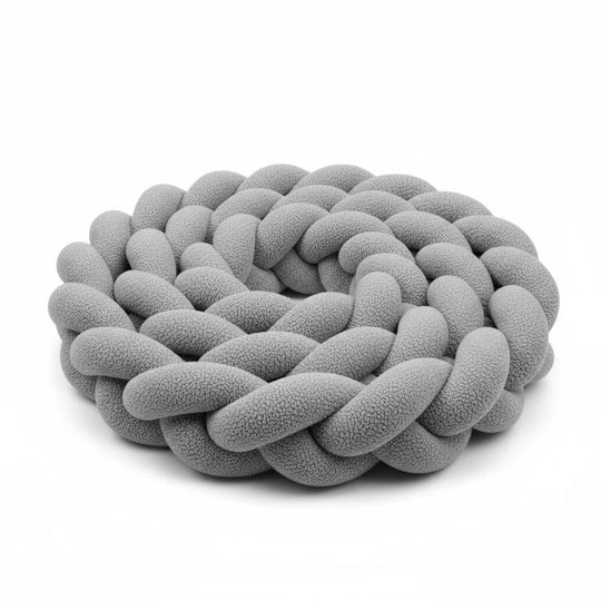 Tresse de lit bébé 2 mètres – Tresse de protection coton doux et respirant | Tour de lit tressé pour berceau et lit bébé