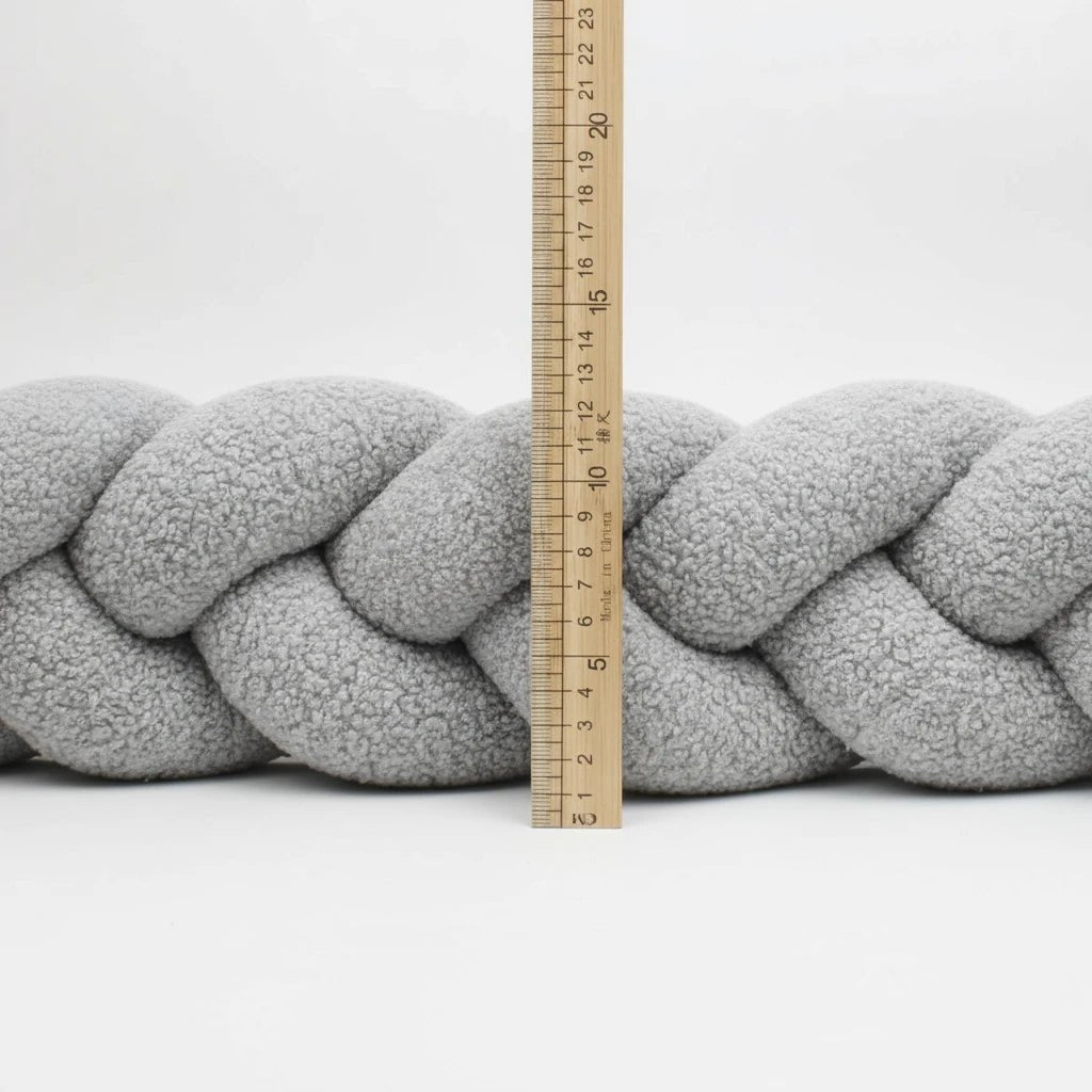 Tresse de lit bébé 2 mètres – Tresse de protection coton doux et respirant | Tour de lit tressé pour berceau et lit bébé