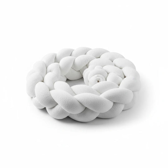 Tresse de lit bébé 2 mètres – Tresse de protection coton doux et respirant | Tour de lit tressé pour berceau et lit bébé
