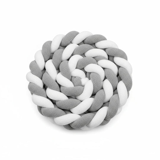 Tresse de lit bébé 2 mètres – Tresse de protection coton doux et respirant | Tour de lit tressé pour berceau et lit bébé