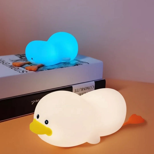 Veilleuses bébé en forme de canard – lumière LED blanche et bleue apaisante pour la chambre d’enfant – produit Kalinatur™