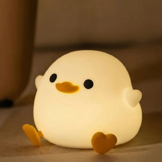 Veilleuse bébé en forme de poussin assis – lumière chaude et apaisante pour aider l’endormissement – produit Kalinatur™
