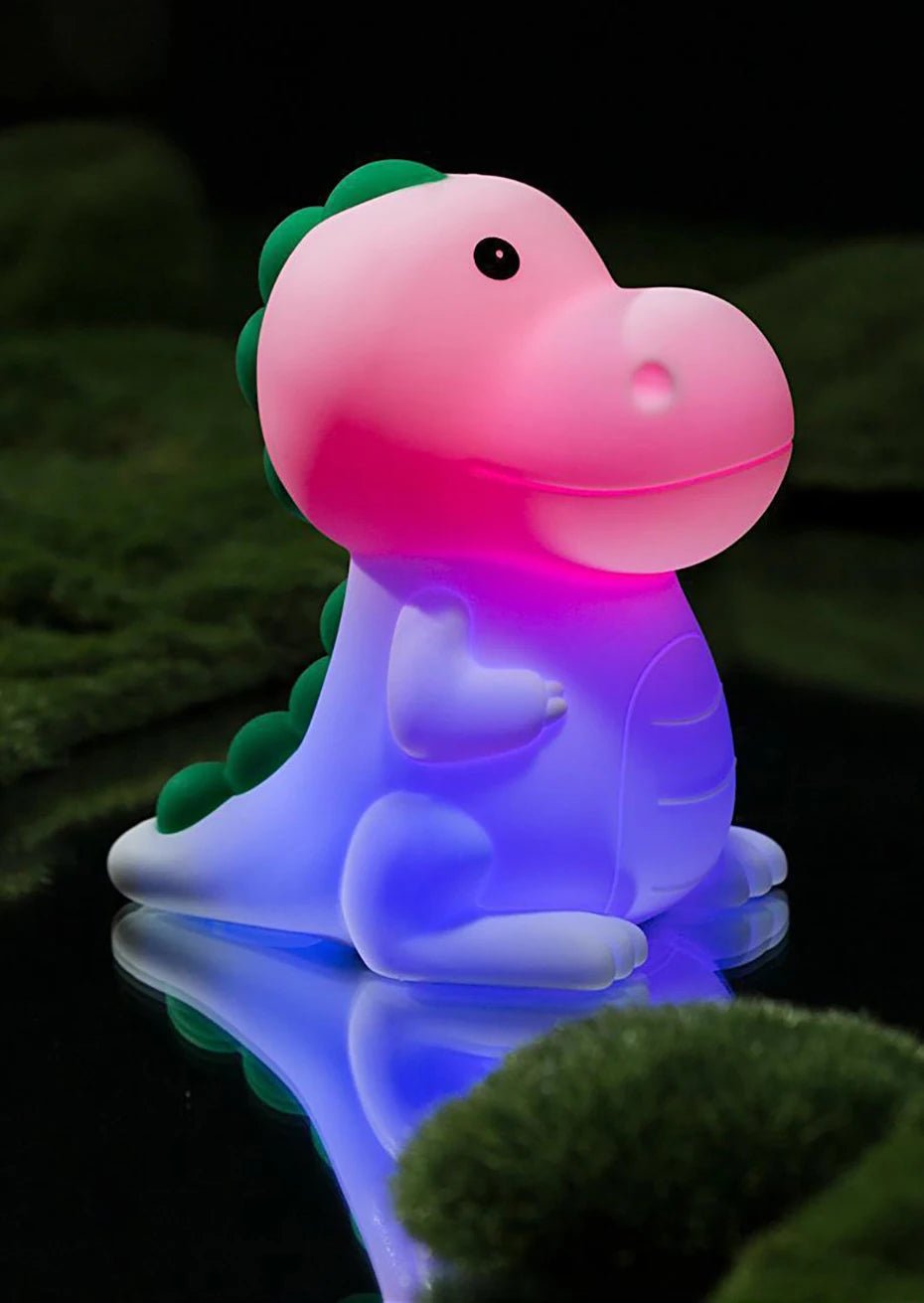 Veilleuse Dinosaure Bébé Kalinatur™ | Lampe de Nuit Silicone Douce, Rechargeable USB, Multicolore & Sans Onde