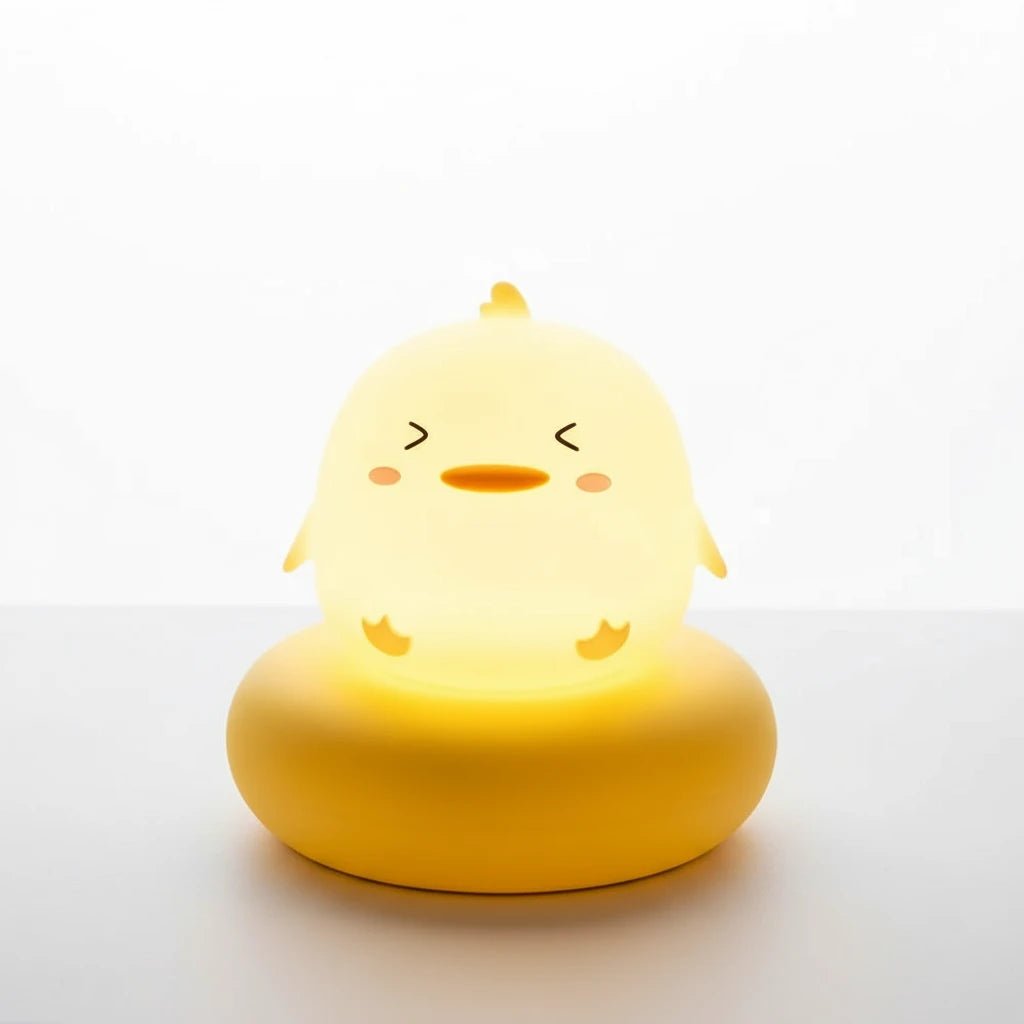 Veilleuse poussin jaune pour bébé – lumière douce et rassurante – design kawaii mignon pour chambre d’enfant – aide au sommeil – Kalinatur™
