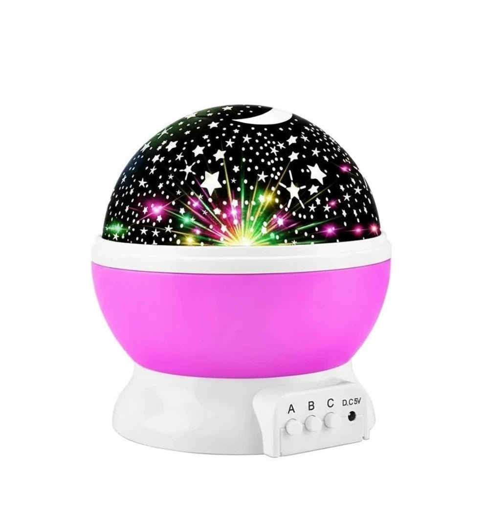 Projecteur veilleuse ciel étoilé pour bébé – lampe de nuit colorée avec lune et étoiles – aide à l’endormissement – produit Kalinatur™